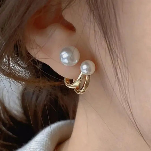 Korean Vintage Imitation Pearl Earrings